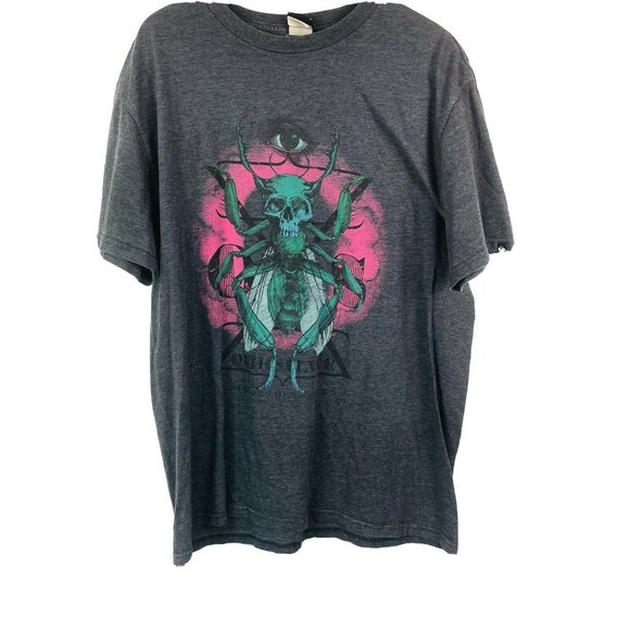 Quiksilver Other - Quiksilver Mens Grey Skull Print T Shirt Large